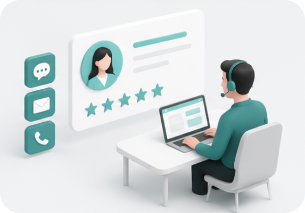 Customer care specialist illustration